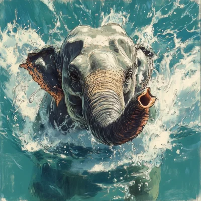 Elephant Swimming