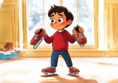 Little Boy with Skates