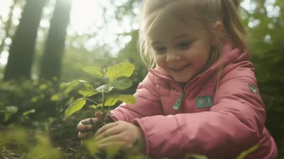 Girl Planting a Tree