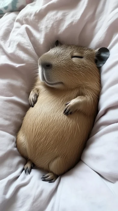 Cute Capybara with Girl