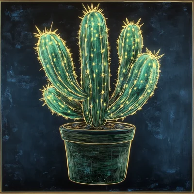 Neon Green Cactus