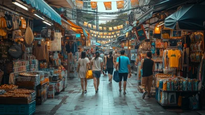 Bustling Marketplace Scene