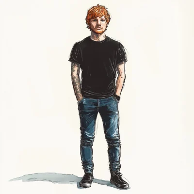 Full Length Sketch of Ed Sheeran