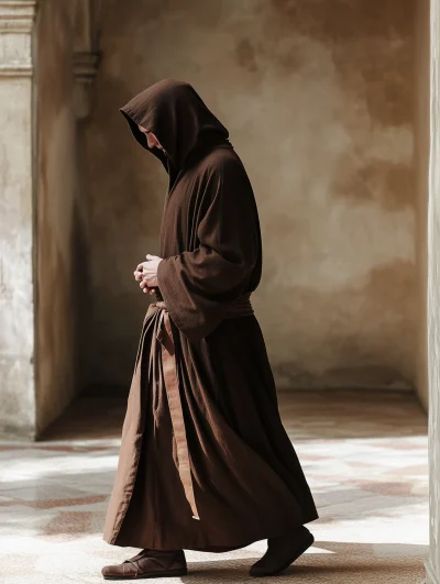 Benedictine Monk in Cloister