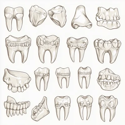 Technical Teeth Illustration