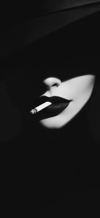 Elegant Woman with Cigarette Holder