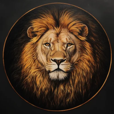 Lion Inside a Circle