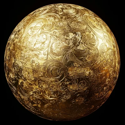 Golden Sphere Render