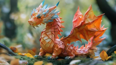 Vibrant Origami Dragon