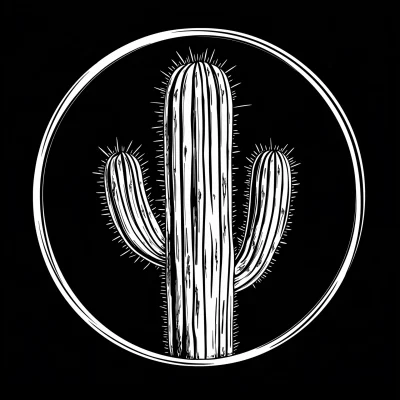 Cactus Stencil Illustration