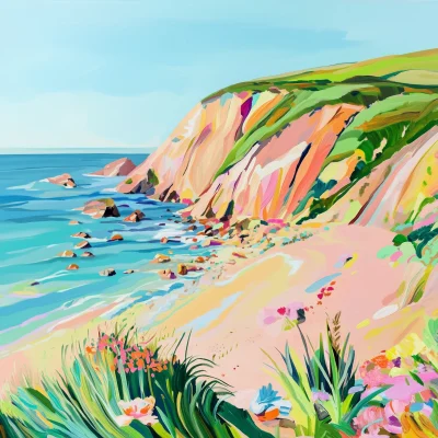 Blegberry Beach Painting