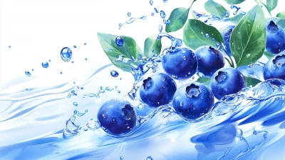 Splashing Blueberries