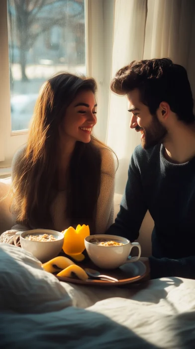 Romantic Breakfast in Bed