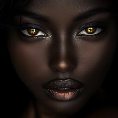 Luxury Portrait of a Black Female Model