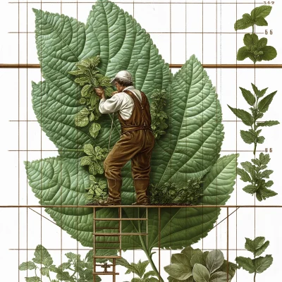 Gardener in a Leaf
