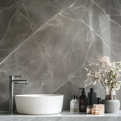 Gray Marble Wall