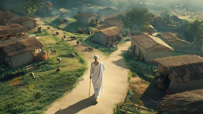 Elderly Woman in Indian Village