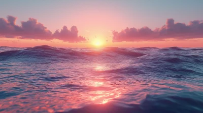 Serene Ocean at Sunset