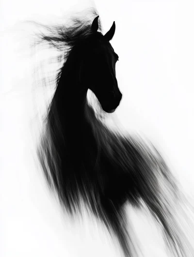 Abstract Jumping Horse