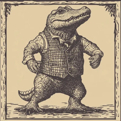 Folk Style Alligator