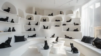 Cozy Cafe with Cats