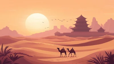 Dunhuang Desert Scene