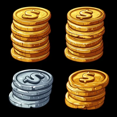 Game Coins Illustration