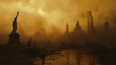 Dystopian New York City Ruins