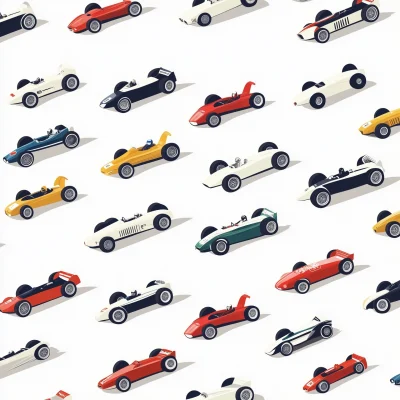 Animated Racing Car Pattern