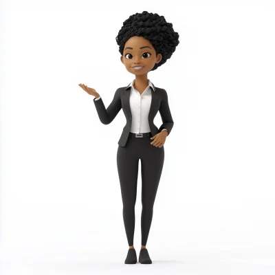 Black Woman in Smart Outfit