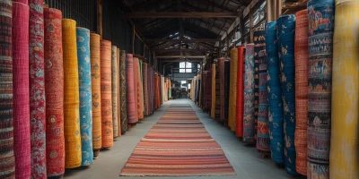 Fabric Textile Factory Corridor