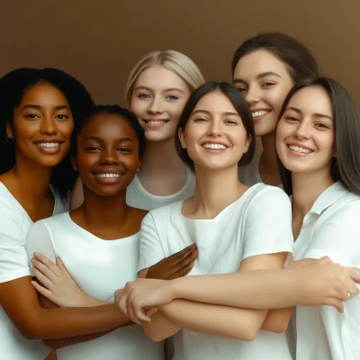 Diverse Women Embracing