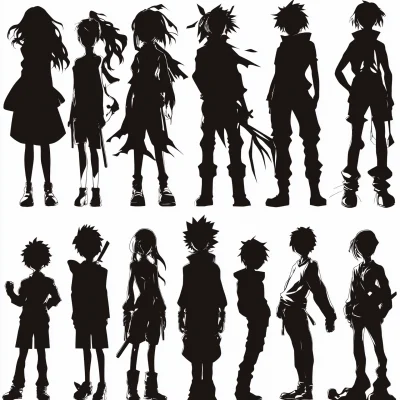 Anime and Manga Character Silhouettes