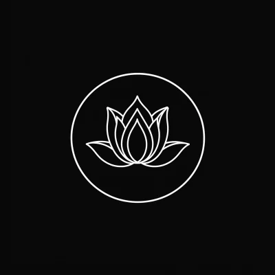 Minimalist Lotus Flower Logo