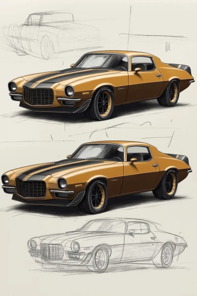 1970 Chevrolet Camaro Sketch