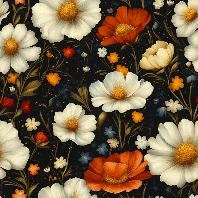 Cosmos Flower Pattern