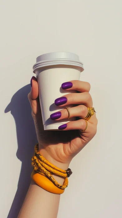 Eighties Hand with Coffee Cup