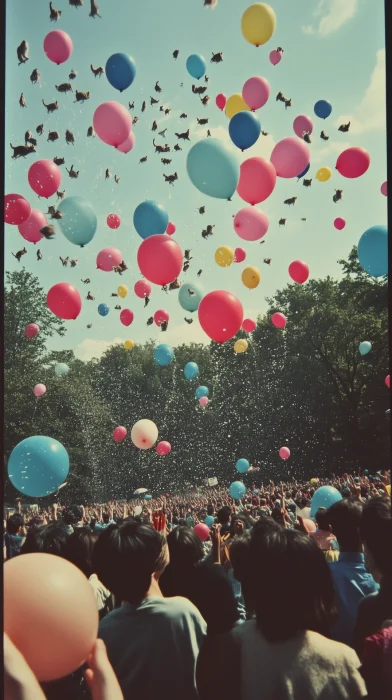 Whimsical Water Balloon Gathering