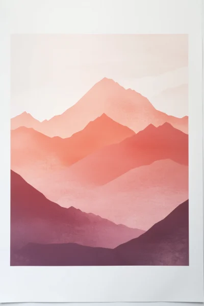 Mountain Range at Sunset