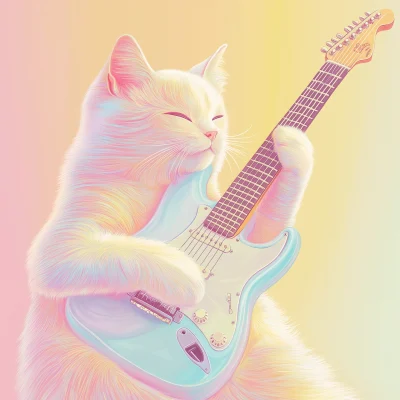 Cat Playing Guitar