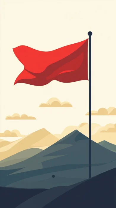 Flat Design Red Flag