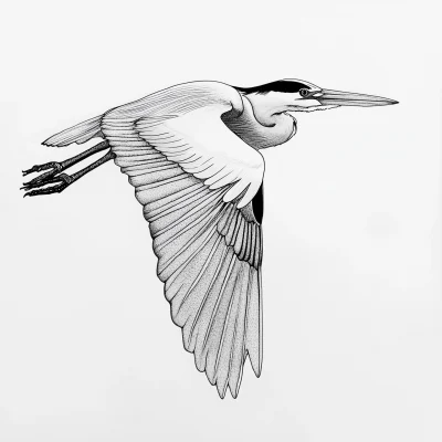 Heron in Flight