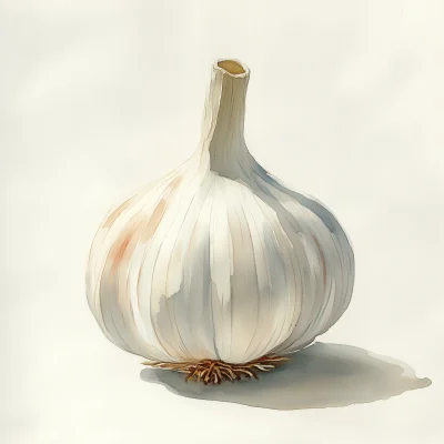 Minimalist Garlic Bulb