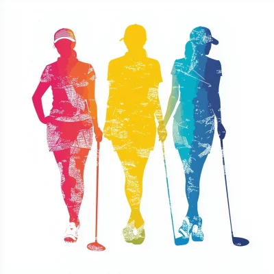 Three Women Golfers