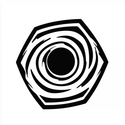 Saturn Hexagon Storm Logo