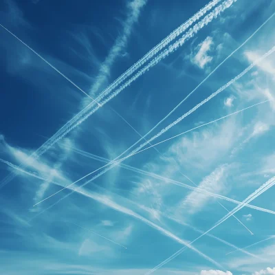 Symmetrical Plane Trails