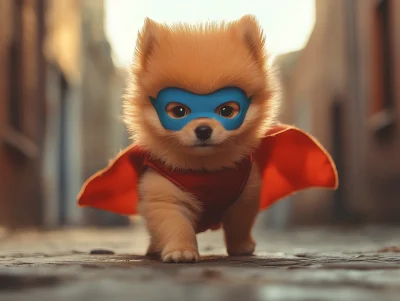 Superhero Pomeranian