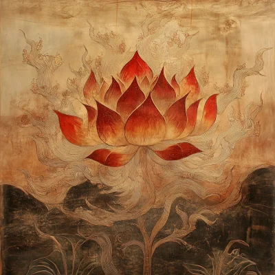 Flame Lotus Flower