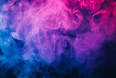 Neon Swirls in Smoke