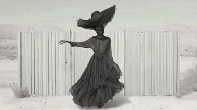 Mexican Woman Dancing at the Border